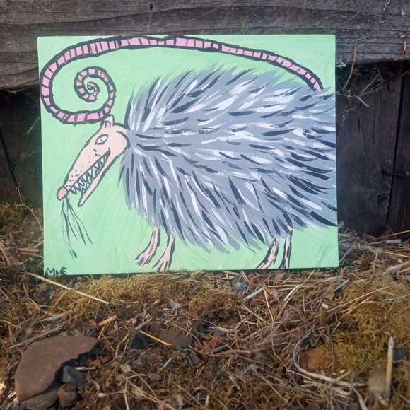 Possum Folk Art Painting - Picture 8 of 13